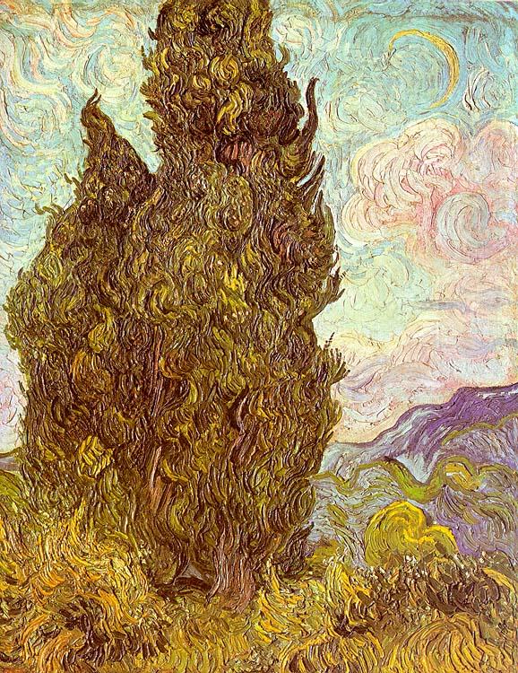 Vincent Van Gogh Two Cypresses